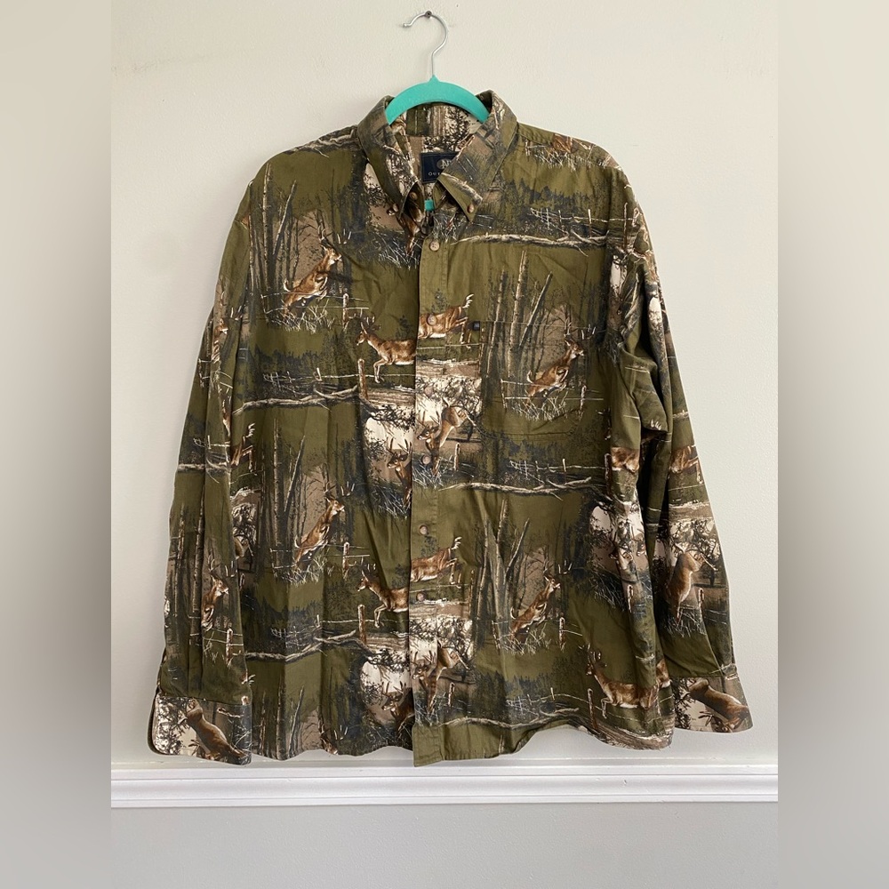 Vintage‎ Deer Hunting Shirt 100% Cotton - XL